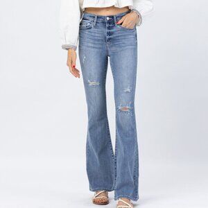 Judy Blue Destroyed, Flare Jeans
